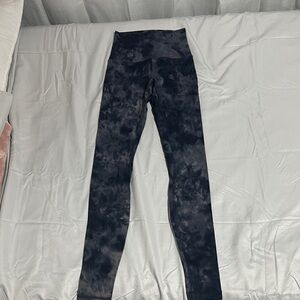 Lululemon High-Waisted Black Tie-Dye Leggings